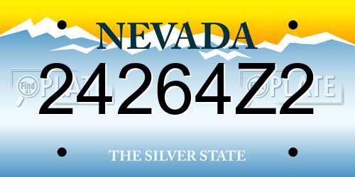 24264Z2 Nevada License Plate