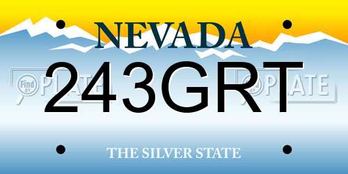 243GRT Nevada License Plate
