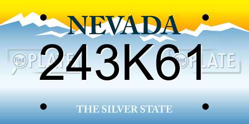 243K61 Nevada License Plate