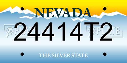 24414T2 Nevada License Plate