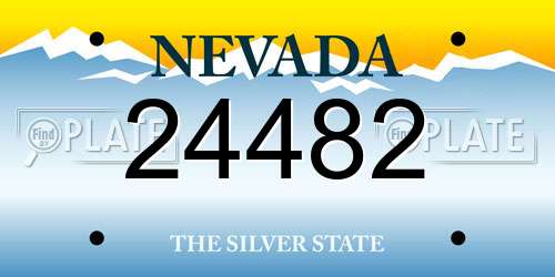 24482 Nevada License Plate