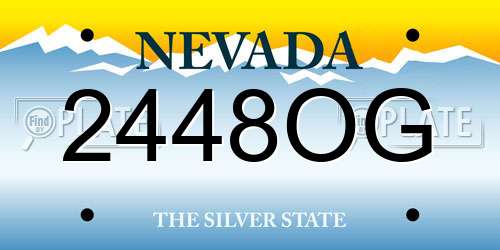 2448OG Nevada License Plate