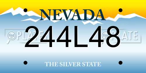 244L48 Nevada License Plate