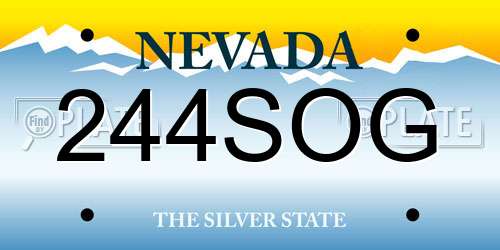 244SOG Nevada License Plate