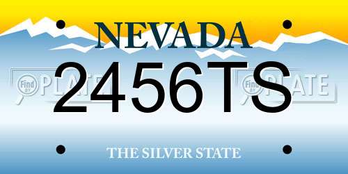 2456TS Nevada License Plate