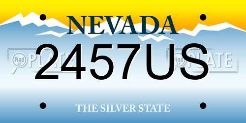2457US Nevada License Plate