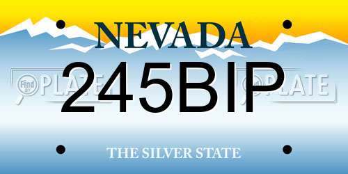 245BIP Nevada License Plate