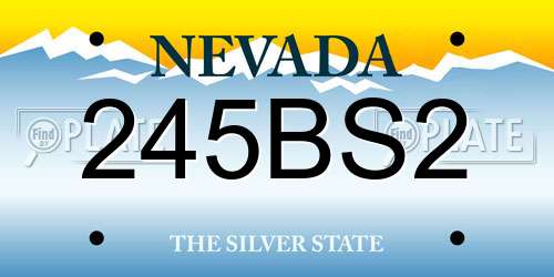 245BS2 Nevada License Plate