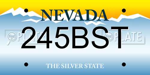 245BST Nevada License Plate