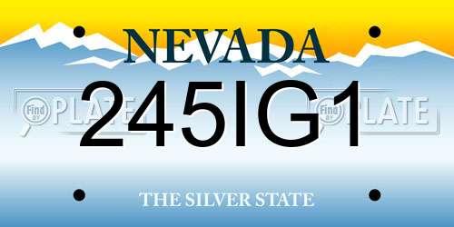 245IG1 Nevada License Plate