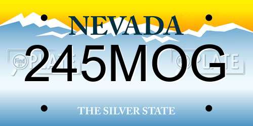 245MOG Nevada License Plate