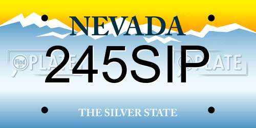245SIP Nevada License Plate