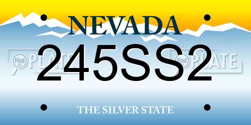 245SS2 Nevada License Plate