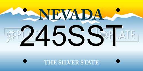 245SST Nevada License Plate