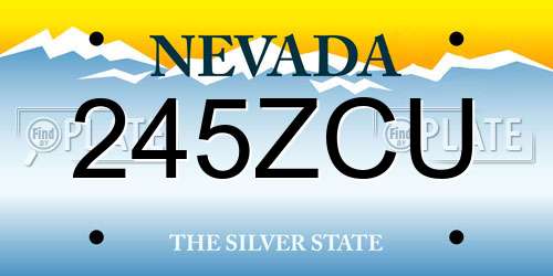 245ZCU Nevada License Plate
