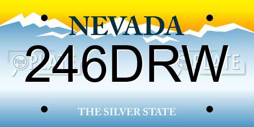 246DRW Nevada License Plate