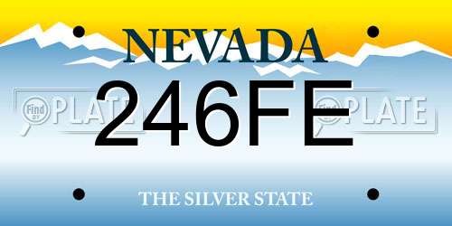 246FE Nevada License Plate