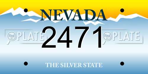 2471 Nevada License Plate