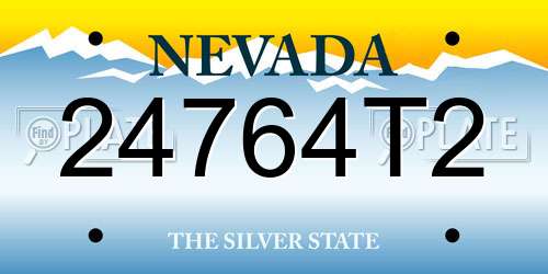 24764T2 Nevada License Plate