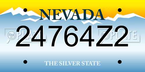 24764Z2 Nevada License Plate