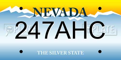 247AHC Nevada License Plate