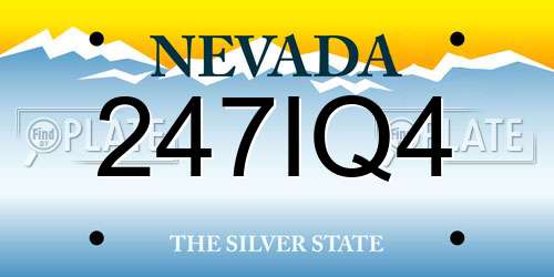 247IQ4 Nevada License Plate