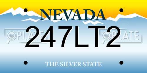 247LT2 Nevada License Plate