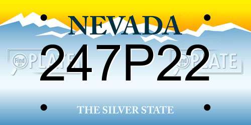 247P22 Nevada License Plate
