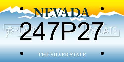 247P27 Nevada License Plate
