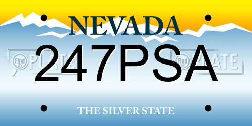 247PSA Nevada License Plate