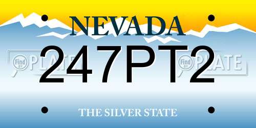 247PT2 Nevada License Plate
