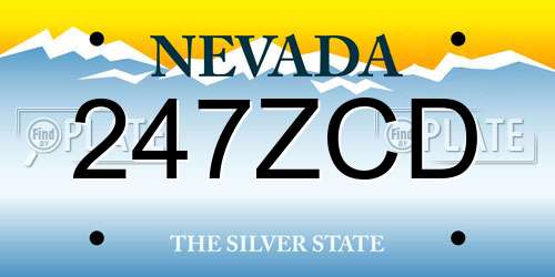 247ZCD Nevada License Plate
