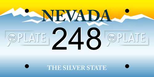 248 Nevada License Plate