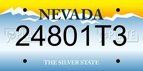 24801T3 Nevada License Plate
