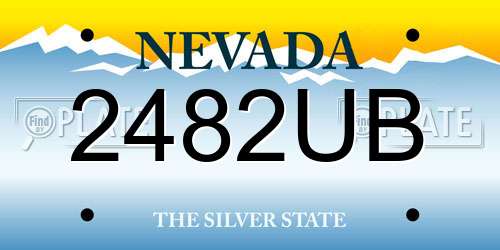2482UB Nevada License Plate