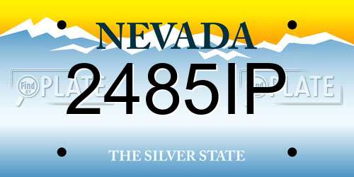 2485IP Nevada License Plate