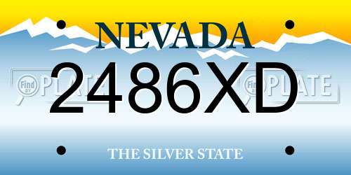 2486XD Nevada License Plate