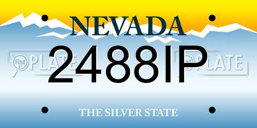 2488IP Nevada License Plate
