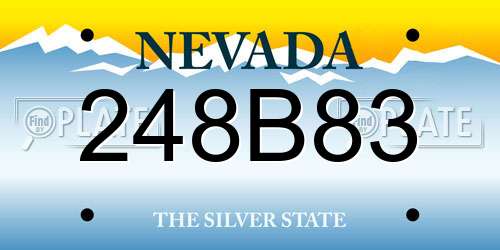 248B83 Nevada License Plate