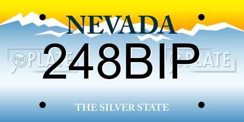248BIP Nevada License Plate