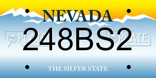 248BS2 Nevada License Plate