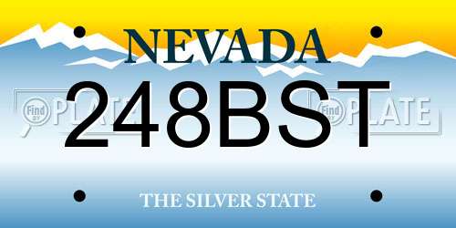 248BST Nevada License Plate
