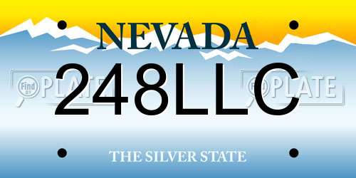 248LLC Nevada License Plate