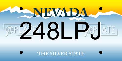248LPJ Nevada License Plate