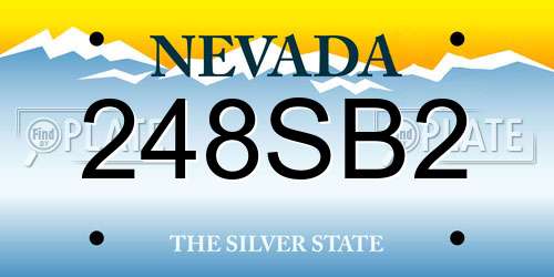 248SB2 Nevada License Plate