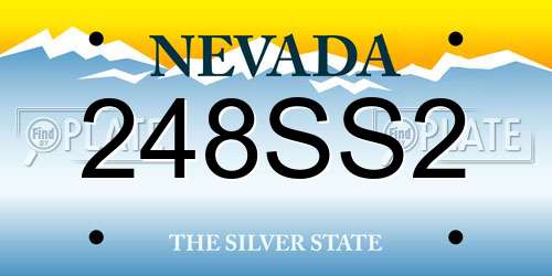 248SS2 Nevada License Plate