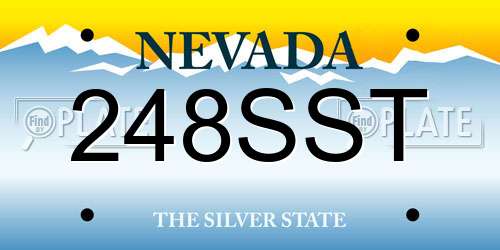 248SST Nevada License Plate