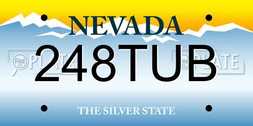 248TUB Nevada License Plate