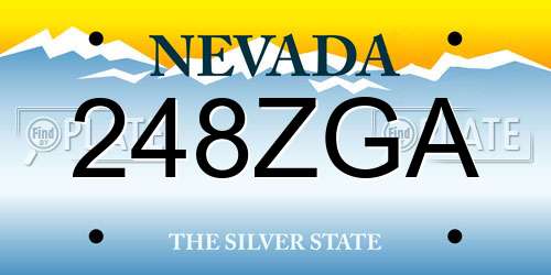 248ZGA Nevada License Plate