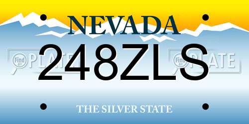 248ZLS Nevada License Plate